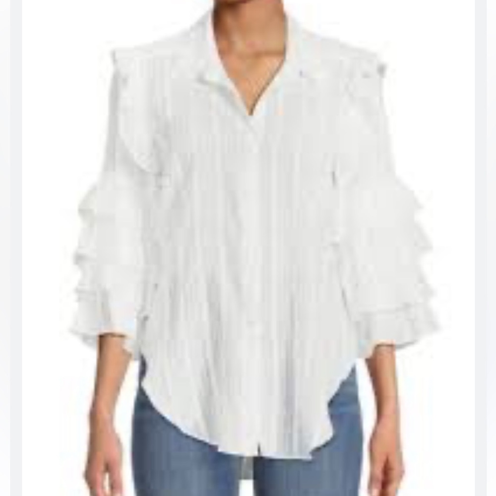 MISA LOS ANGELES
Juliana Ruffle‎ Button Down Shirt